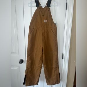 Carhartt Youth size 12 lined Bib Overalls
